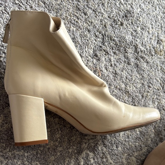 Zara Cream Ankle Booties - Picture 3 of 9